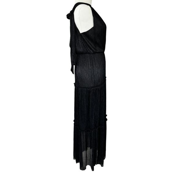 Sabina Musayev Helena Metallic Maxi Dress‎ Black Silver Size Small - Picture 5 of 11